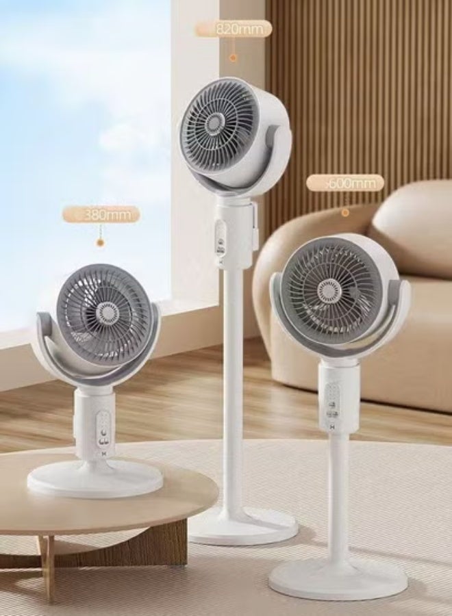 جاجيك F1 8-Inch Electric Stand Fan with Remote Control – Adjustable Height, 5-Speed Silent Cooling Fan with Aroma Diffuser Pad Slot, Strong Airflow, 8H Timer, Quiet Oscillating Air Circulator for Home & Office - Image 2