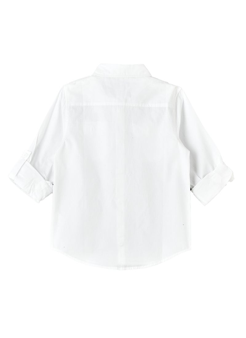 JAM Boys White Casual Shirt with Roll-Up Sleeves  - Image 2