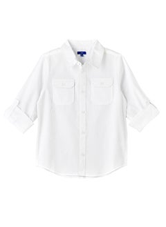JAM Boys White Casual Shirt with Roll-Up Sleeves  - Image 1