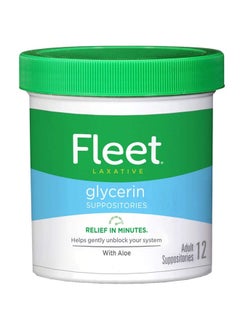 Fleet Laxative Glycerin Suppositories for Adult Constipation, 12 Count - Pack Of 1  - Image 1