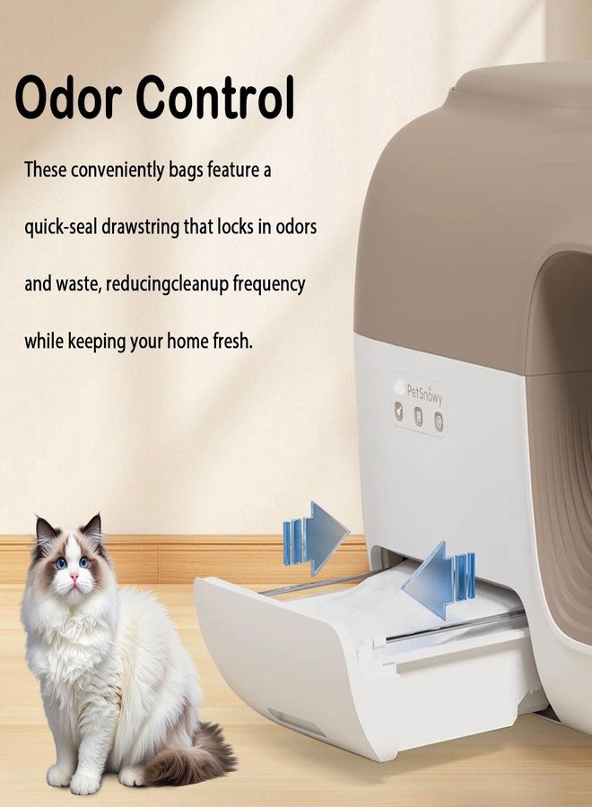 Loveishere 40 Pcs Cat Litter Bags, Compatible with PetSnowy Cat Litter Box, Long-Lasting Litter Box Liners, Tear & Leak Resistant, Ideal for Automatic Litter Box Use - Image 3