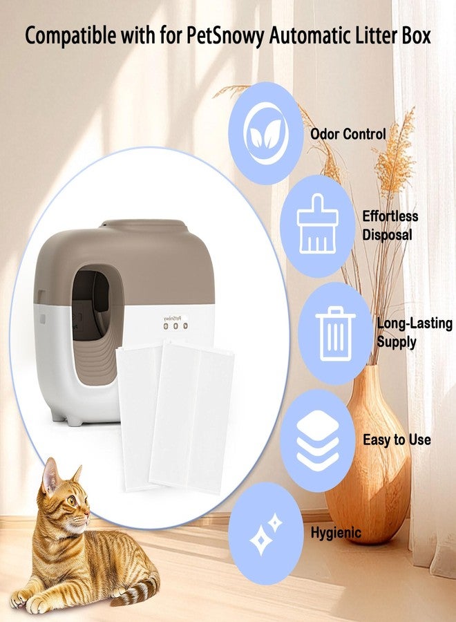 Loveishere 40 Pcs Cat Litter Bags, Compatible with PetSnowy Cat Litter Box, Long-Lasting Litter Box Liners, Tear & Leak Resistant, Ideal for Automatic Litter Box Use - Image 4