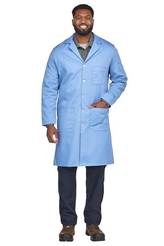 Bulwark FR mens Fr Medical Lab Coat, Light Blue, X-Large US - Image 1