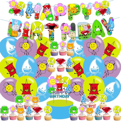 karg BattleDream Island Birthday Party Decoration Princess Includes Cake Toppers Cupcake Toppers Balloons Banner Party Supplies Decoration For Adults Boys Girls Teens - Image 1