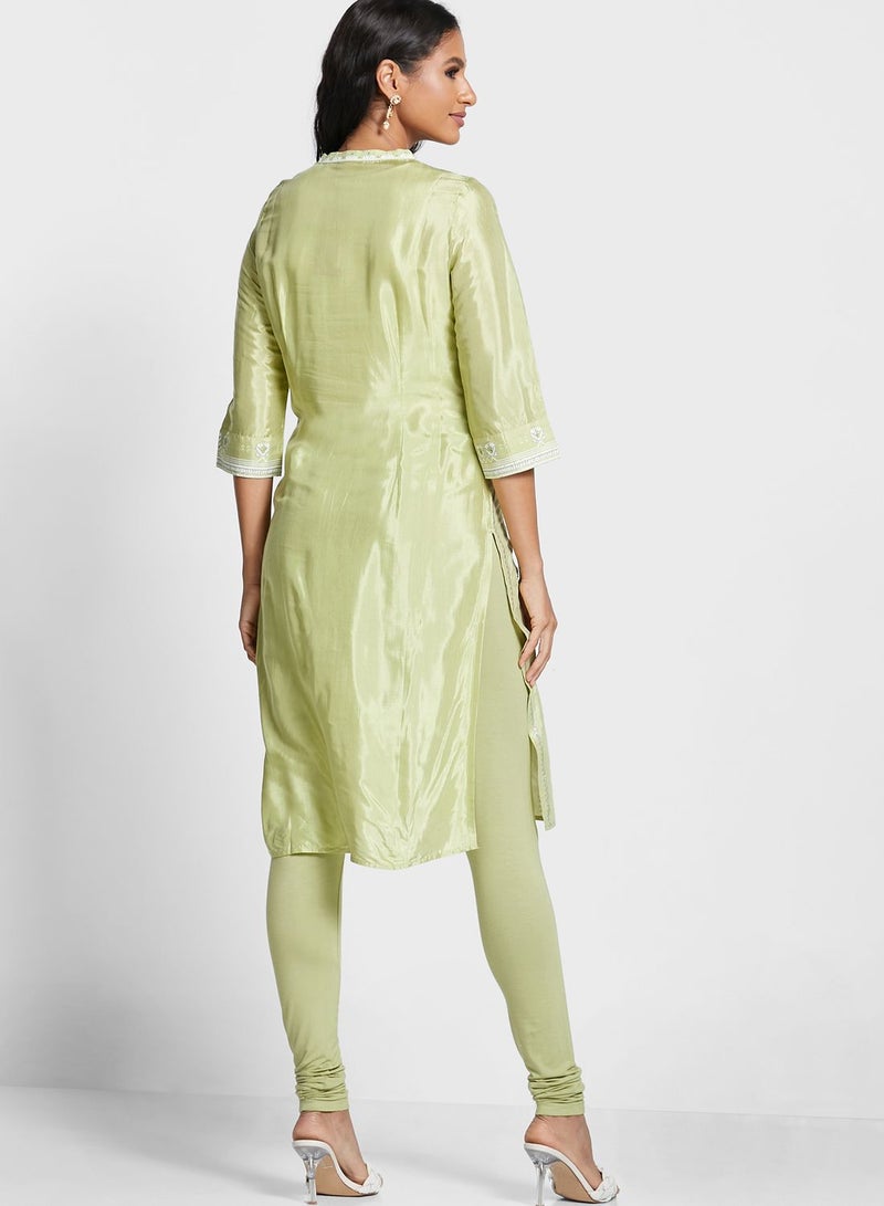 W Keyhole Printed Kurti - Image 2