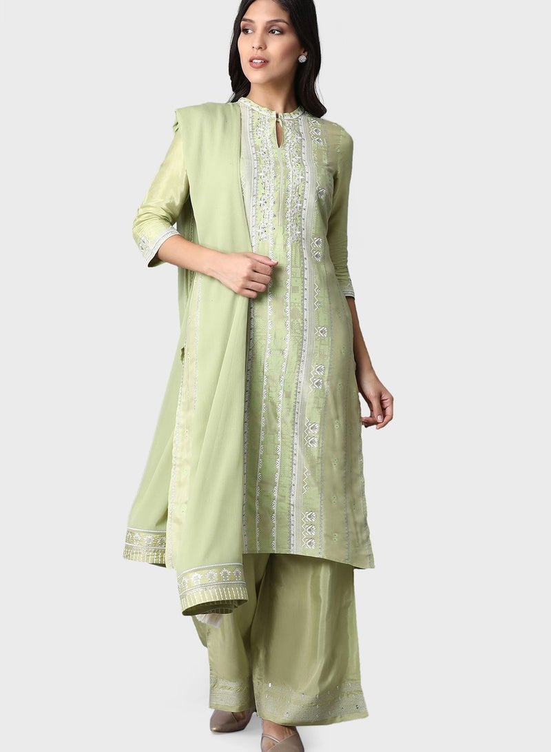 W Keyhole Printed Kurti - Image 5