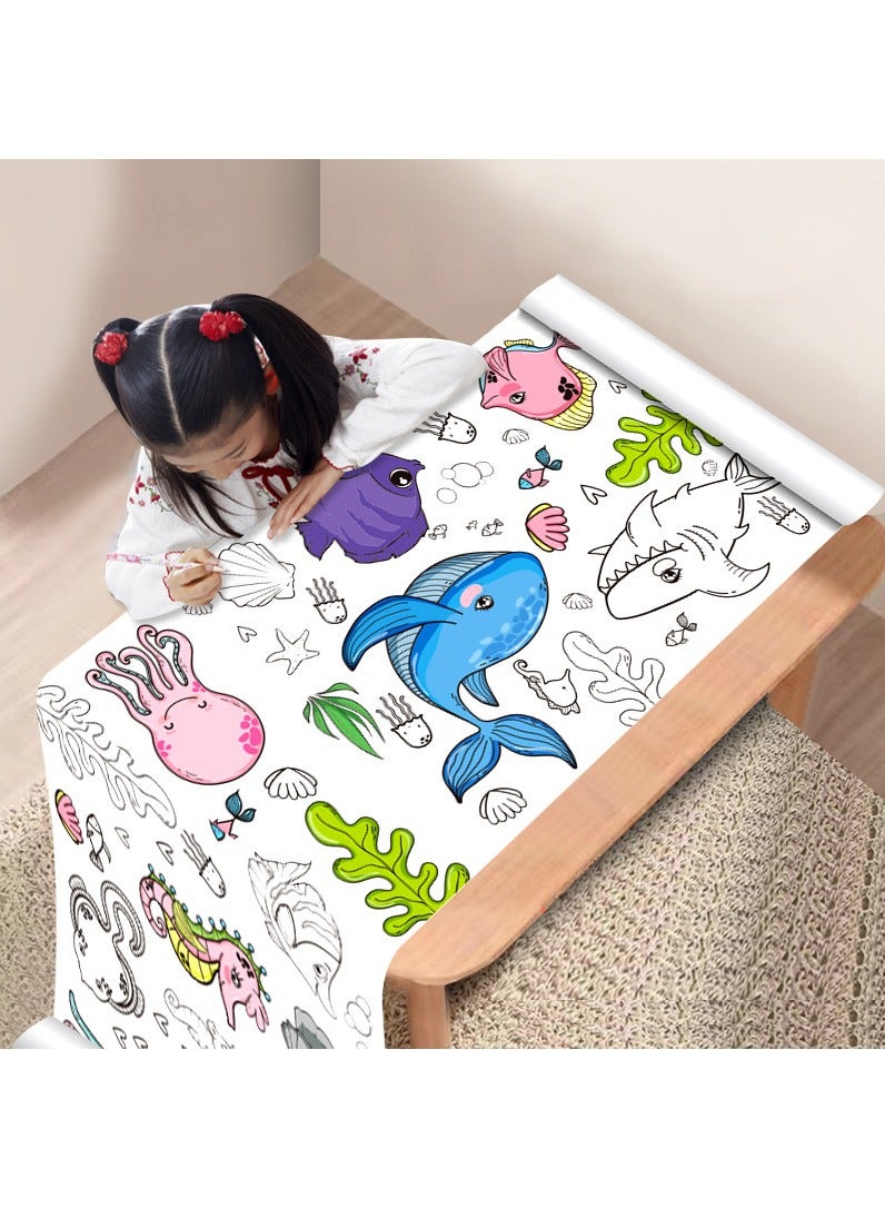 Loquat Drawing Paper Roll Coloring Paper Roll for Kids 300 * 30cm Large Coloring Poster for DIY Painting Ideal Gift - Image 3