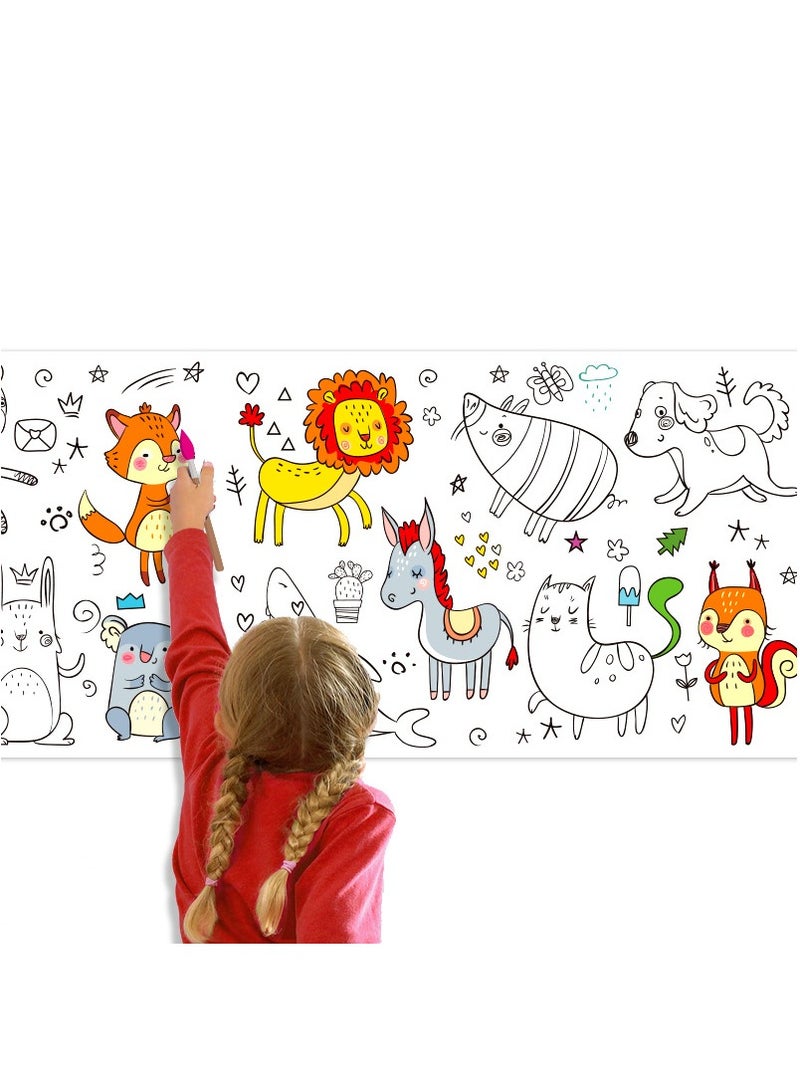 Loquat Drawing Paper Roll Coloring Paper Roll for Kids 300 * 30cm Large Coloring Poster for DIY Painting Ideal Gift - Image 2
