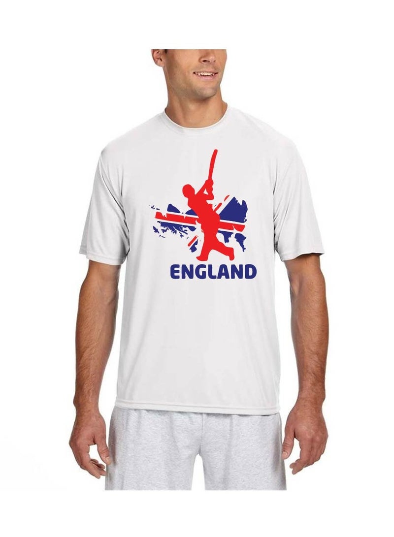 England Unisex Sports Jersey Dry-Fit T-shirt for Adults, Drawstring Bag, Cap, and Scarf - Perfect for England Sports Fans  - Image 2