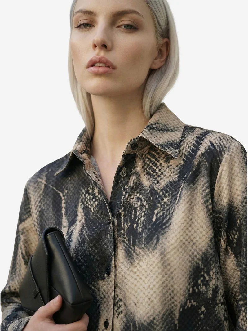 My Fashion Multicolor MY FASHION Women's Abstract Velvet Woven Shirt for Women | Best Price UAE