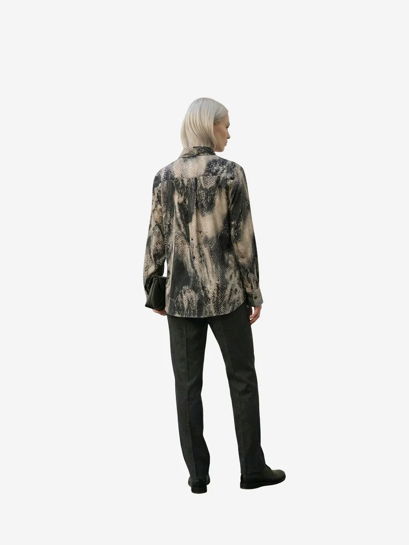 My Fashion Multicolor MY FASHION Women's Abstract Velvet Woven Shirt for Women | Best Price UAE