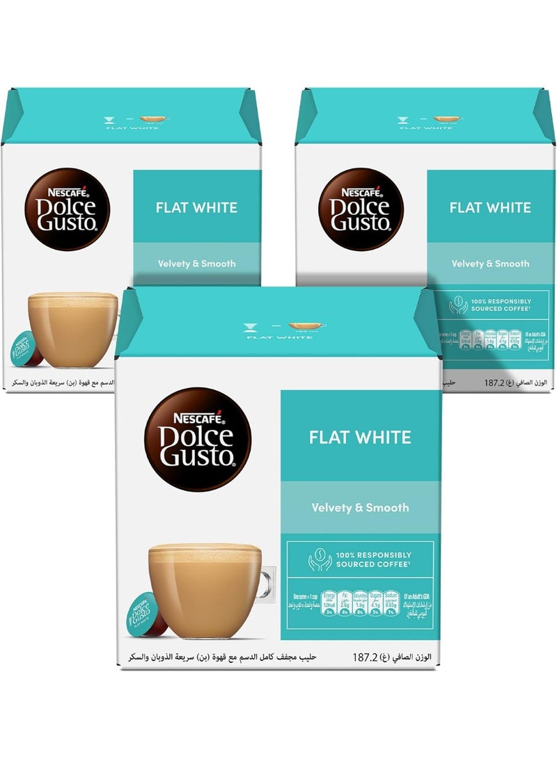 دولسي قوستو مجموعة كبسولات نسكافيه دولتشي غوستو فلات وايت - 3 عبوات كبيرة - Image 3