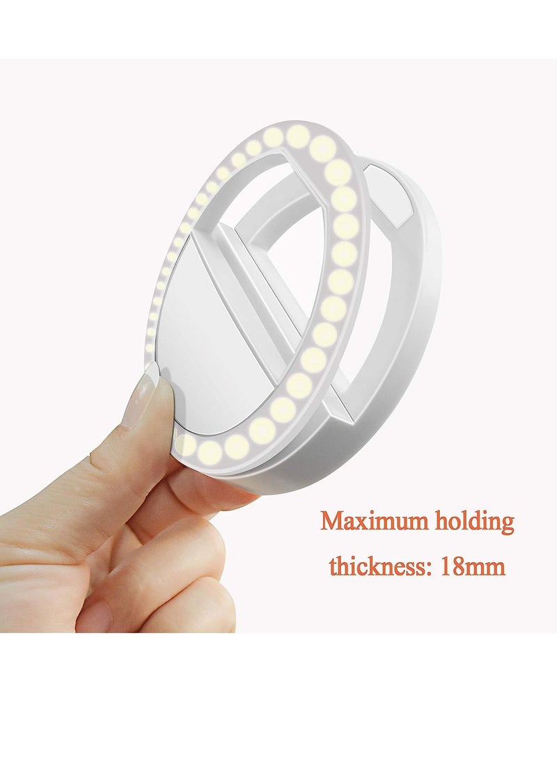 Rechargeable Portable Clip-on Selfie Fill Light with 36 LED for iPhone/Android Smart Phone Photography, Camera Video - Image 2