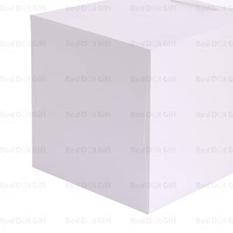 أكياس ورقية للتسوق من REDDOTGIFT® مكونة من 10 عبوات من أكياس الورق العادية ذات القاعدة المربعة البيضاء من كرافت بسمك 250 جرامًا للمتر المربع مع مقبض شريطي 30 × 30 × 30 سم، أبيض - Image 4