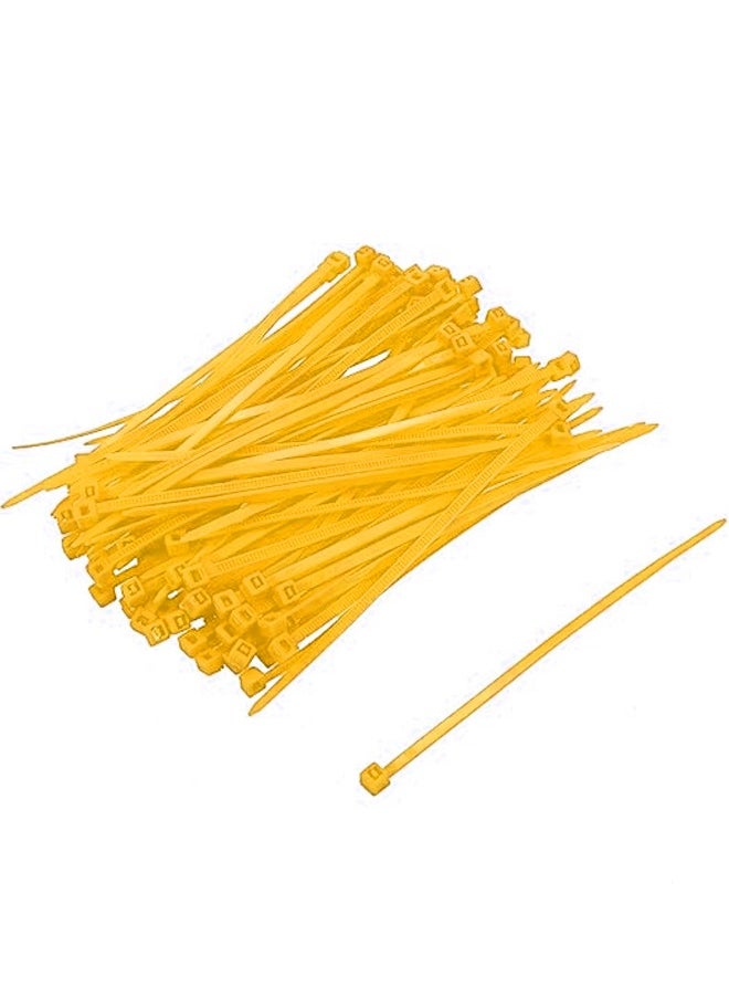 ZCM-HAPPY Pack of 300 Secure Bind 250mm White Cable Ties - Heavy Duty Nylon Zip Ties with 18kg Tensile Strength for Office, Household, and Outdoor Use  - Image 1