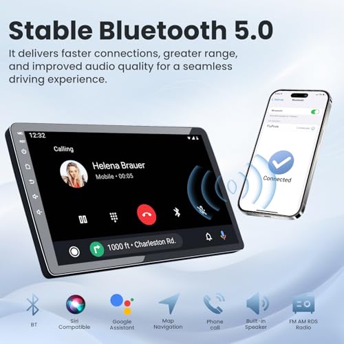 Jufodrca 4Core64GB Car Radio Stereo for Jeep Patriot Compass 2010 2011 2012 2013 2014 2015 2016 10 1280 800 HD Touch Screen Replacement with CarPlay Android Auto Bluetooth Backup Camera 5GWIFI GPS - Image 3