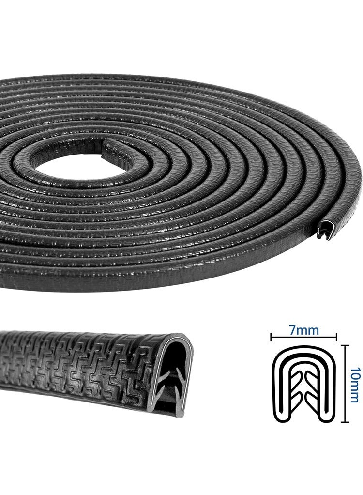 MR.SMART Mr Smart Car Door Edge Guards, Universal Fit, 7mm Width, Waterproof and Soundproof, Black - Image 3