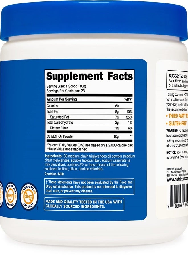 Nutricost C8 MCT Oil Powder 23 Servings (8oz) - 95% C8 MCT Oil Powder  - Image 4