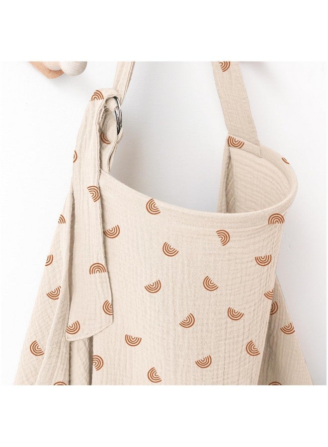 MairMore MairMore Muslin Nursing Covers for Breastfeeding, Privacy Breast Feeding Cover with Arch Neckline for Mom and Baby, Breathable 100% Cotton Nursing Apron Multi-use Stroller Cover - Image 1