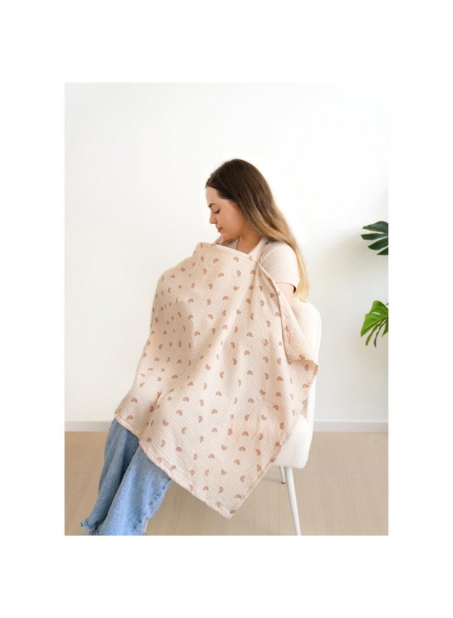 MairMore MairMore Muslin Nursing Covers for Breastfeeding, Privacy Breast Feeding Cover with Arch Neckline for Mom and Baby, Breathable 100% Cotton Nursing Apron Multi-use Stroller Cover - Image 5