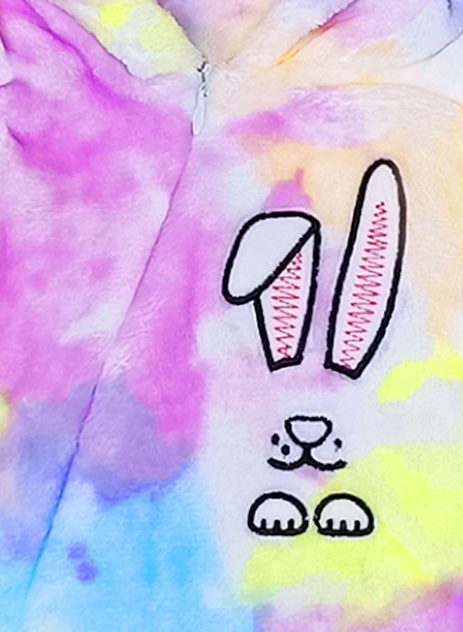 BabyShoora Baby Unisex Velvet Fur Lined Printed Double Face Winter Bodysuit - Image 2