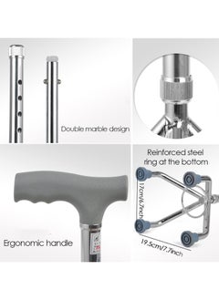 Generic A four-legged crutch with a circular base 932 for the elderly, durable and of high quality  - Image 2