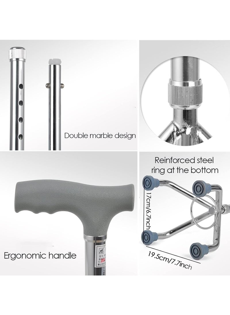 Generic - A four-legged crutch with a circular base 932 for the elderly, durable and of high quality - Image 1