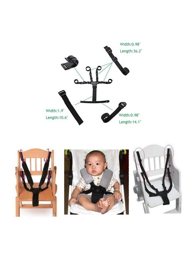 Topwon 5 Point Harness Baby Chair Stroller Safety Belt Pram Buggy Strap For Children High Chairpushchairbooster Replacement… - Image 5