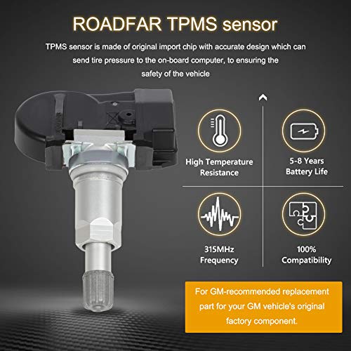 ROADFAR نظام مراقبة ضغط الإطارات TPMS من ROADFAR بتردد 315MHz يناسب كرايسلر ودودج وجيب ورام 974-001 56029319AB - Image 2