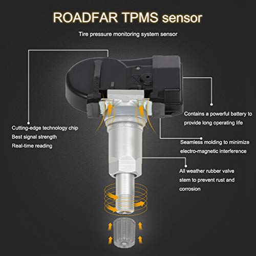 ROADFAR نظام مراقبة ضغط الإطارات TPMS من ROADFAR بتردد 315MHz يناسب كرايسلر ودودج وجيب ورام 974-001 56029319AB - Image 3