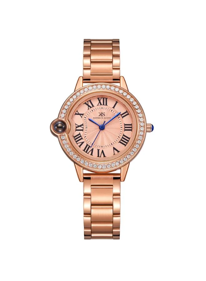 KENNETH SCOTT Women's Stainless Steel Analog Watch K22530-RBKK - 34 mm