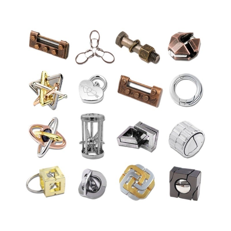 Unlock Unbuckle Intellectual Buckle Metal Luban Lock Children Student Space Hands-On Educational Decompression Toy Kong Ming Lock - Image 5