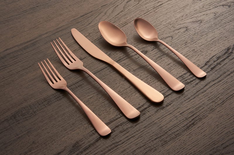 Cambridge Silversmiths Rhiannon Copper Satin 20-Piece Flatware Set, Service for 4 - Image 2