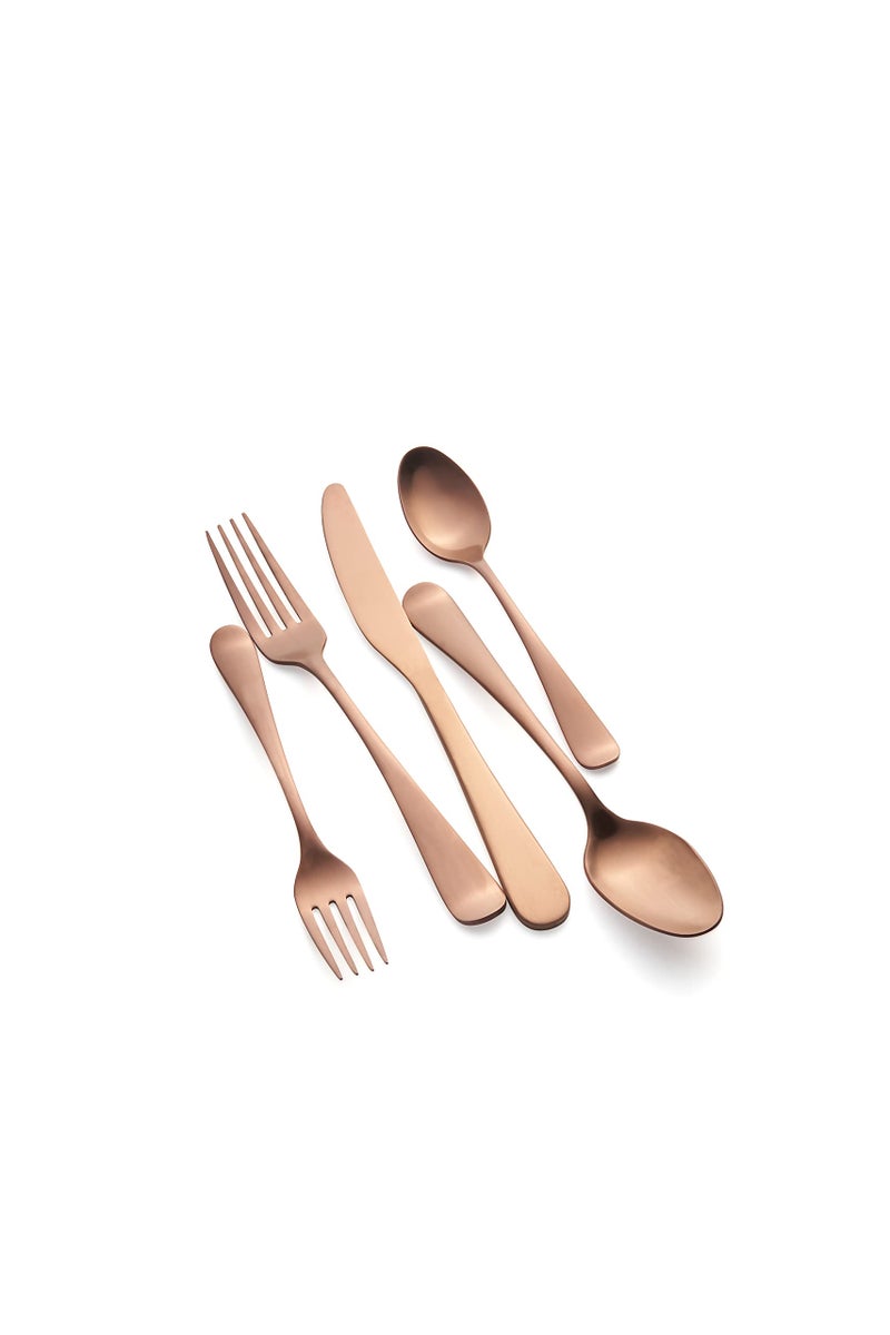 Cambridge Silversmiths Rhiannon Copper Satin 20-Piece Flatware Set, Service for 4 - Image 3