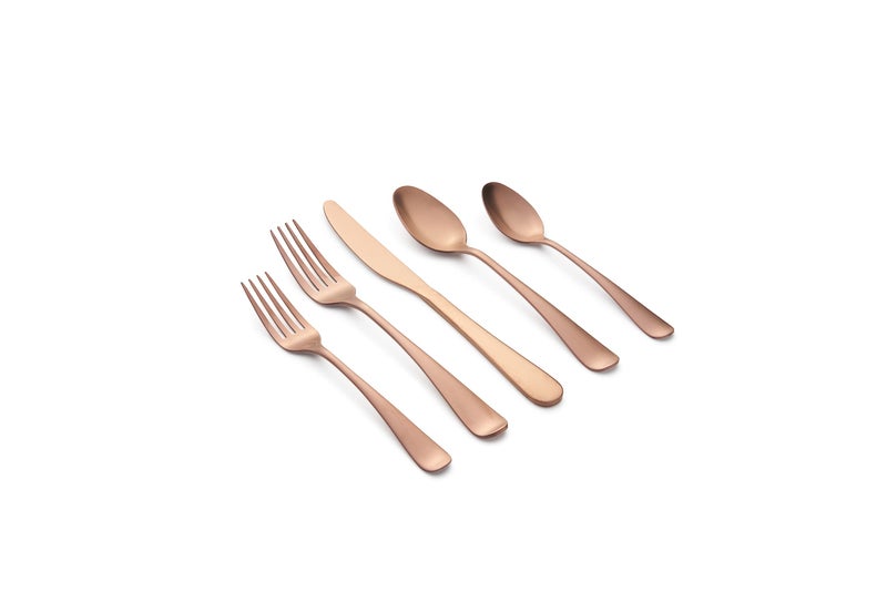 Cambridge Silversmiths Rhiannon Copper Satin 20-Piece Flatware Set, Service for 4 - Image 1