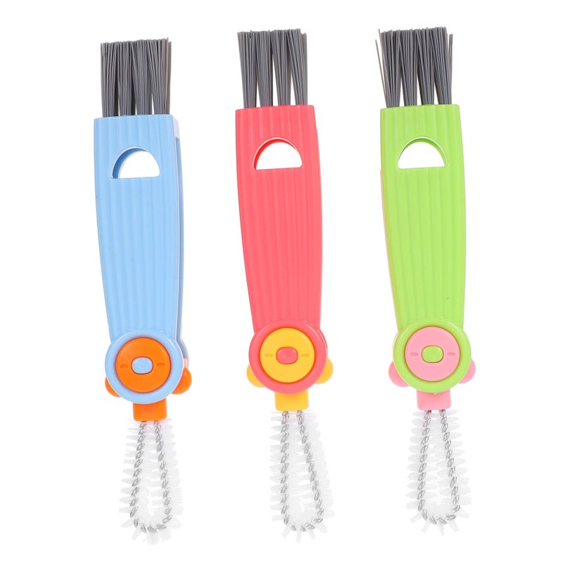 3 Pcs Cup Lid Cleaning Brushes Multifunctional Portable Bottle Brush Set - Image 2