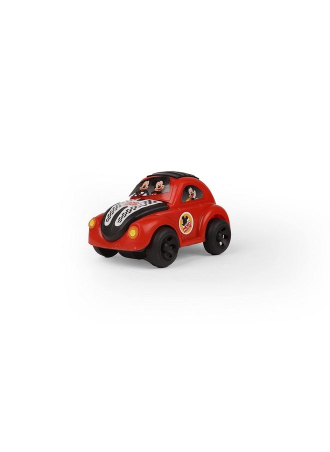 Toy Zone Toyzone Mickey Mouse Pull String Car-70993 | Pull & Go Car | Tring Tring Sound | Pull String Toy | Infant/Pre-School Toy  - Image 1