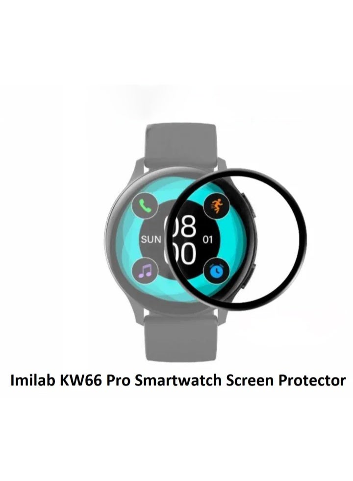 واقي شاشة ثلاثي الأبعاد ذو حواف ناعمة منحنية [مضاد للخدش] [خالٍ من الفقاعات] [مقاوم للكسر] [عالي الحساسية] (ليس زجاجيًا) لجهاز Imlab KW66 Pro