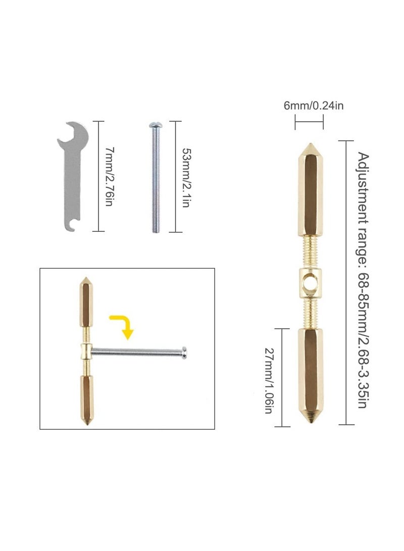 Zikra 10 Piece Box Screw Support Bar Kit, Model 86 Box Repairer, Switch Socket Box Screw Support Bar, Wall Mount Switch Box Repair Electrical Accessory Tool (Gold) - Image 3
