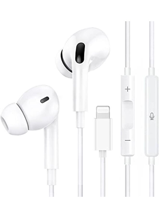 SHOPI Earbuds/Headphone with Lightning Connector(Built-in Microphone & Volume Control) in-Ear Stereo Headphones Headset Compatible with iPhone14/SE/11/X/8 7-All iOS System[Apple MFi Certified]Plug and play  - Image 1