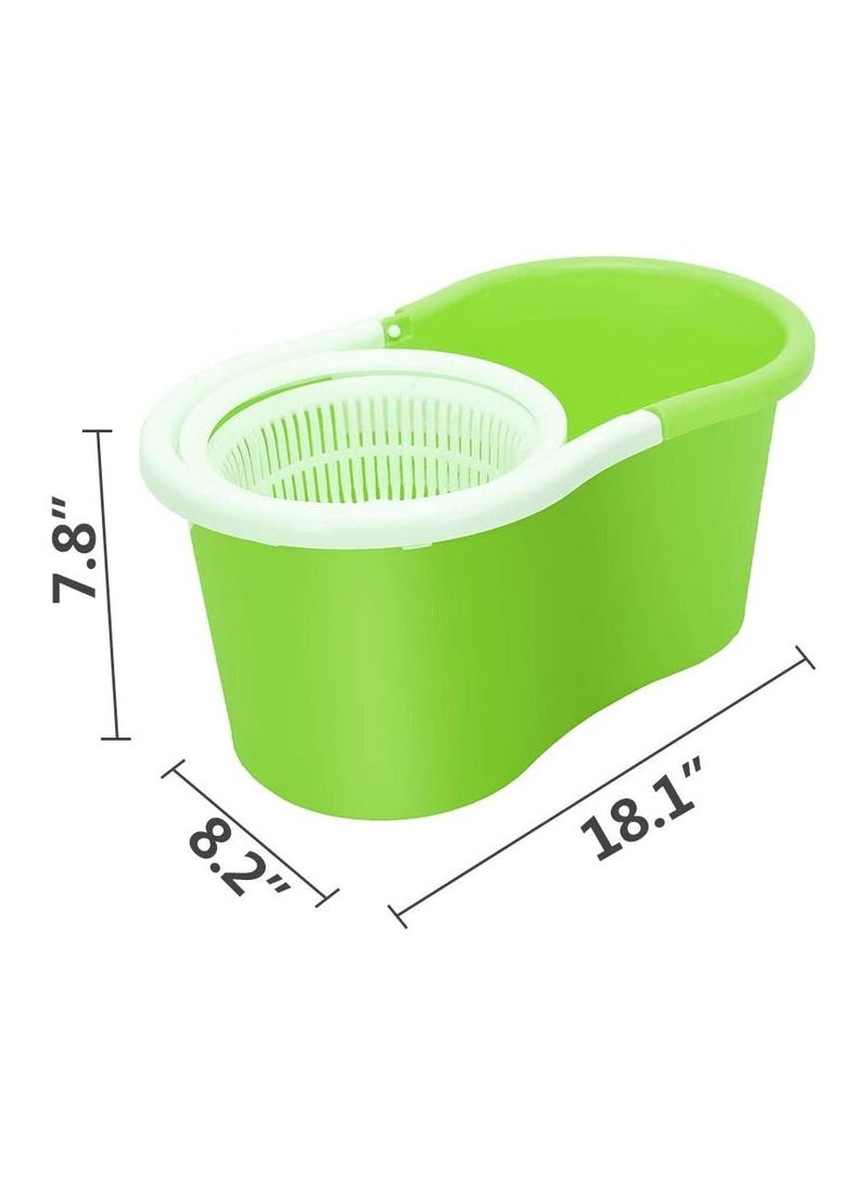 360 Spin Mop Cleaning Kit نظام تنظيف الأرضيات مع رأسين ممسحة من الألياف الدقيقة - Image 3