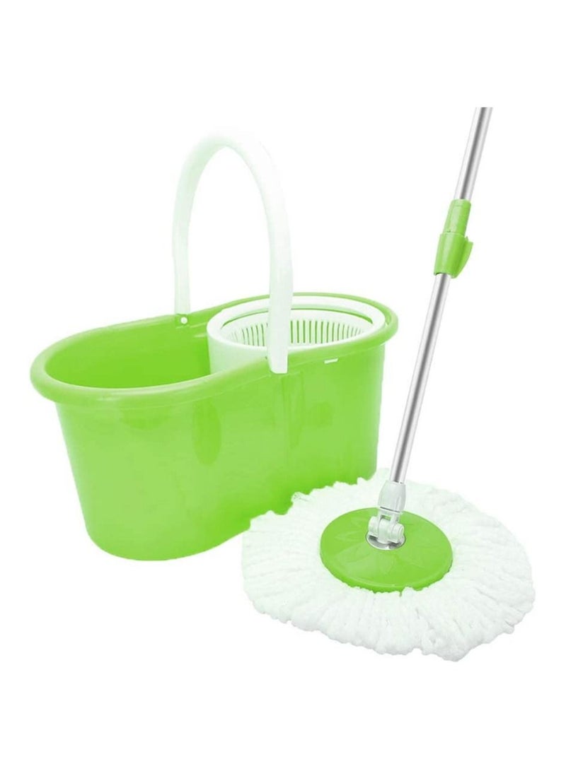 360 Spin Mop Cleaning Kit نظام تنظيف الأرضيات مع رأسين ممسحة من الألياف الدقيقة - Image 1