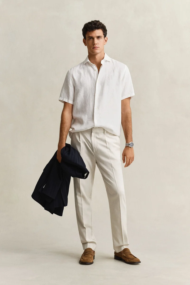 غانت Slim Smart Cotton Lyocell Pants