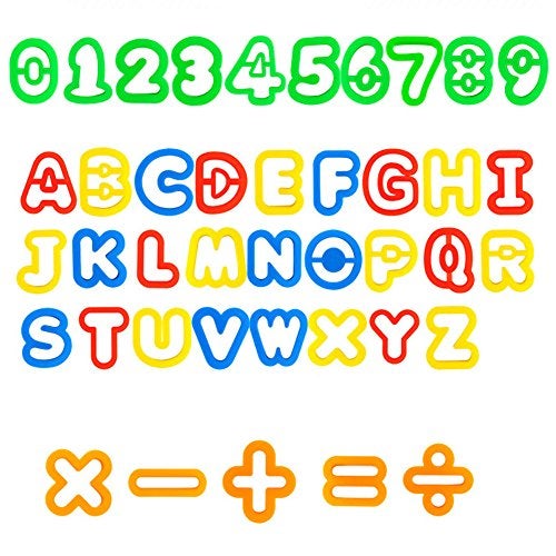 Rimobul Alphabet & Numbers Dough Cutter Kit,1.5"- 2",Set of 41 - Image 1