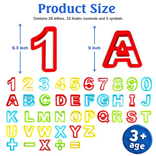 Rimobul Alphabet & Numbers Dough Cutter Kit,1.5"- 2",Set of 41 - Image 2