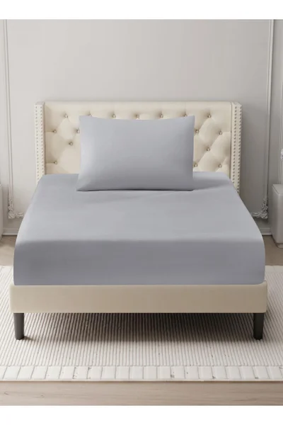 Donetella Bedding Fitted Sheet - Fits 120x200 Cm For Single Bed - 2 Pcs (1 Fitted Sheet and 2 Pillowcases) - 35 Cm Deep Pocket - Solid Bed Sheet