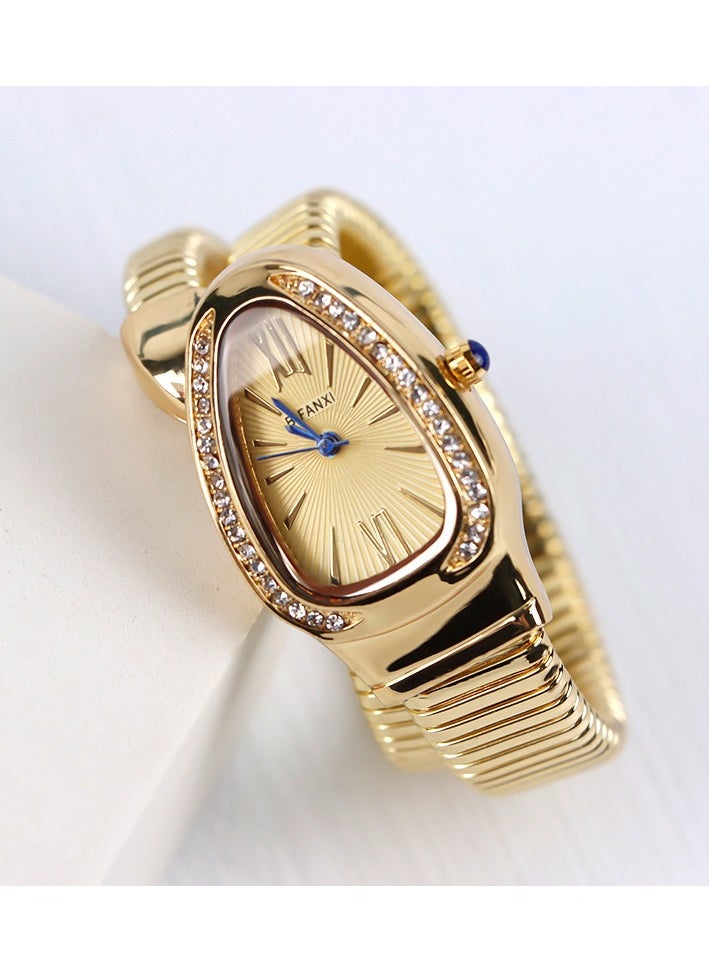 BIFANXI Women's Fashion Watch, Snake-Shaped Diamond Design Quartz Watch ,Fashionable and Versatile Diamond Watch  - Image 5