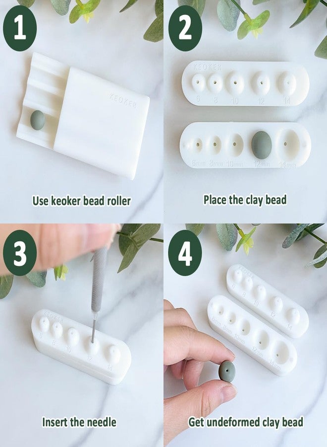 KEOKER Polymer Clay Bead Hole Maker - Piercing Tool for Drilling Holes in Clay Beads (5 Sizes) - Image 2