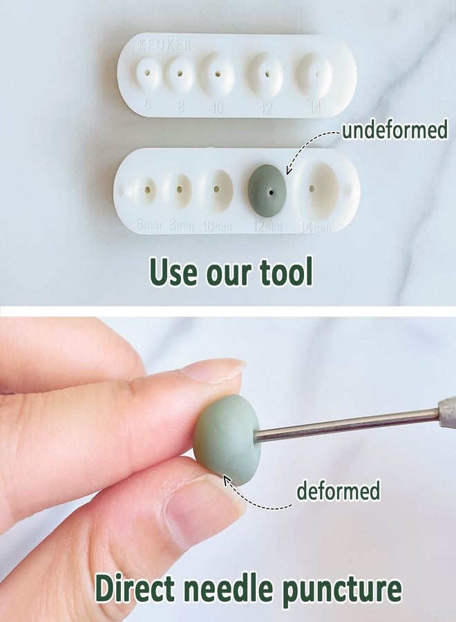 KEOKER Polymer Clay Bead Hole Maker - Piercing Tool for Drilling Holes in Clay Beads (5 Sizes) - Image 3
