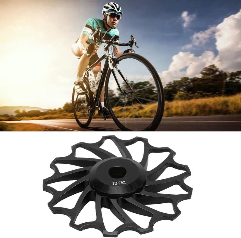 cheekyglo Bicycle Rear Derailleur,Derailleurs, Jockey Wheel Bike Guide Roller Pulley, Ceramic Bearings,Derailleur Pulley Aluminum Jockey Wheel Rea for 7/8/9/10 Speed black - Image 2